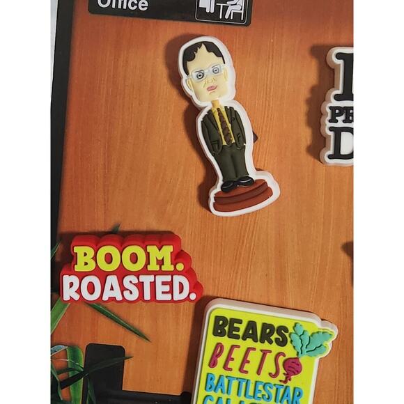 Crocs Jibbitz The Office 5 Pack Charms Dwight Bears Beets Battlestar Galactica - Picture 4 of 5